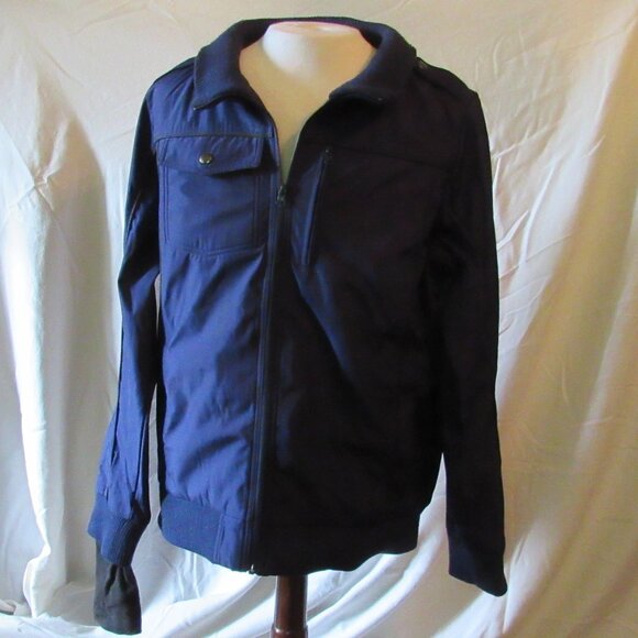 Baubax Blue Winter Bomber Jacket Size Large Excellent Condition - NO HOOD - Picture 2 of 9